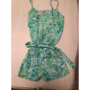 Lilly Pulitzer Green and Blue Romper